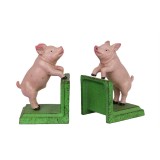 Set doua oritoare de carti verde cu purcelusi roz NG-76