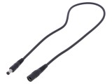 Cablu DC Negru 1x1mm2 cu Soclu 5,5/2,1 și Mufă 5,5/1,7