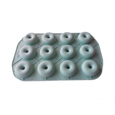 Forma silicon 12 cavitati, Pentru prajituri sau Briose, Verde, 28 cm, 235COF