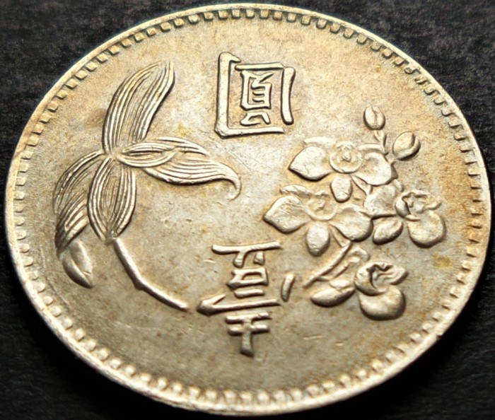 Moneda exotica 1 NEW DOLLAR - TAIWAN, anul 1975 * cod 80 C = A.UNC