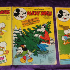 Micky Maus / Mickey Mouse - lot 3 reviste benzi desenate limba germana 1973-1975