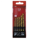 Cumpara ieftin Burghiu pentru metal, HSS + cobalt + TiN, 135&deg;, set 6 buc, Dedra