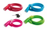 Antifurt Bicicleta cu Cheie 8x1500mm, Culori Asortate