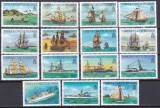 DB1 Turks &amp; Caicos 1983 Corabii Vapoare 15 v. MNH, Nestampilat