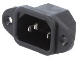 Conector Alimentare AC Soclu Tată 10A 250V IEC 60320