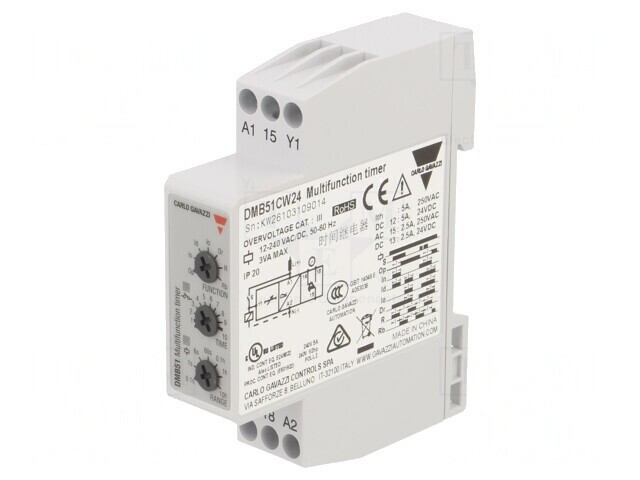 Timer Programabil 0.1s-100h SPDT 12-240VAC IP20 DMB51CW24