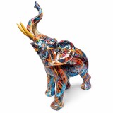 Elefant trompa &icirc;n sus, decoratiuni de interior top art multicolor 26 cm