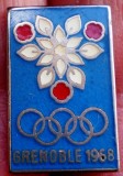 I.316 INSIGNA FRANTA OLIMPIADA IARNA GRENOBLE 1968