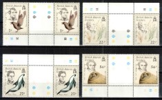 BAT Ter. Antarctic Britanic 1985, Mi #128-131**, pereche cu punte, fauna, flora, pasari, foca, orca, MNH! Cota 39 &euro;!