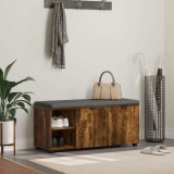 vidaXL Bancă pentru hol cu pernă Stejar fumuriu 100 x 38 x 46 cm 891516