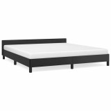 Cumpara ieftin Cadru de pat cu tablie fara saltea, negru, 180x200 cm