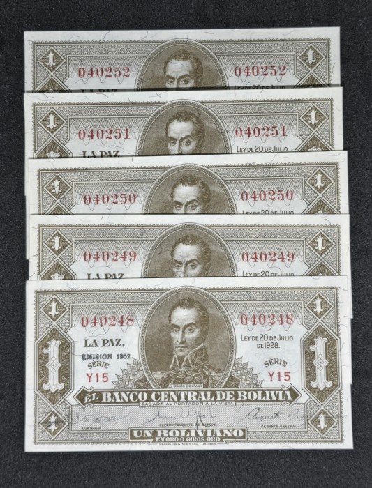 1 Bolivano Bolivia UNC CONSECUTIVE