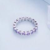 Inel Argint cu Zirconiu Mov - ARG407G, Argintboutique