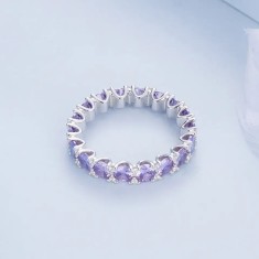 Inel Argint cu Zirconiu Mov - ARG407G