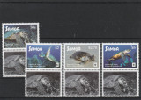 Samoa 2016-Fauna,WWF,Testoase,Serie 4 valori,cu vignete I,,MNH,Mi.1348-1351, Nestampilat