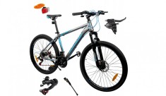 Bicicleta MTB26 Grey / Blue, 21 viteze, cadru 18", roti 26", MalTrack 110982