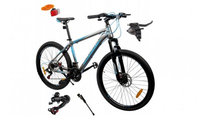 Bicicleta MTB26 Grey / Blue, 21 viteze, cadru 18&amp;quot;, roti 26&amp;quot;, MalTrack 110982 foto