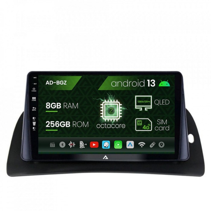 Navigatie Renault Kangoo (2015-2020), Android 13, Z-Octacore 8GB RAM + 256GB ROM, 9 Inch - AD-BGZ9008+AD-BGRKIT373