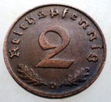 2.841 GERMANIA 2 REICHSPFENNIG 1938 D