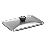 Capac pentru gatit Tefal XA731810, compatibil cu gratarul electric OptiGrill 4 in 1, inox, lavabil la masina de spalat vase, argintiu