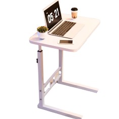 Masuta de laptop, ajustabila, lemn solid si metal, ajustabila, compact, usor de depozitat, dimensiuni: 30 cm latime, 50 cm lungime