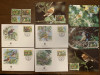 Insulele cook - pasari - serie 4 timbre MNH, 4 FDC, 4 maxime, fauna wwf