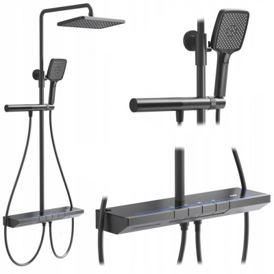Set dus cu termostat REA Pedro Titanium foto
