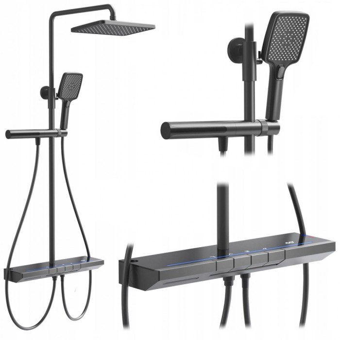 Set dus cu termostat REA Pedro Titanium