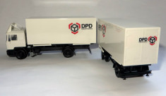 Herpa ( AWM ) Herpa MAN F90 container cu remorca curier DPD 1:87 foto