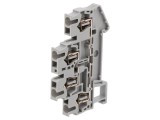 Conector Șine Piste 2 Borne 4 Gri Bornă cu Arc STTB