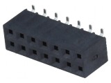 Conector şiruri pini soclu mamă 14 pini 2,54mm SMT vertical