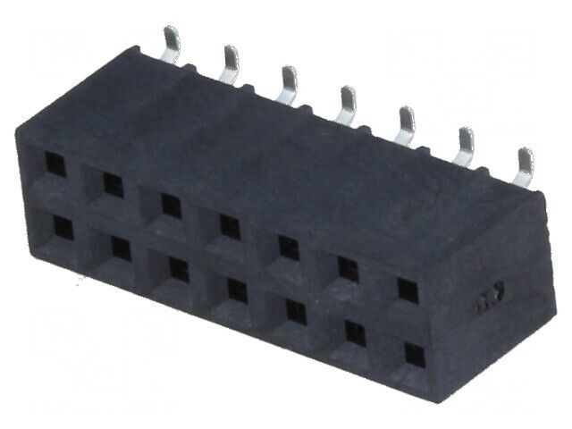Conector şiruri pini soclu mamă 14 pini 2,54mm SMT vertical