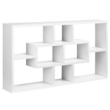 HOMCOM Bibliotecă Modernă de Perete, Rafturi Spatioase, 85x47.5x14.5 cm, Alb | Aosom Romania