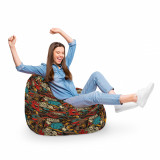 Fotoliu Puf Bean Bag tip Para XL Graffiti Retro Maro, Updeco