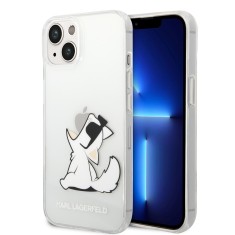 Husa iPhone 14 Plus Karl Lagerfeld Hardcase Transparent, Choupette Fun, KLHCP14MCFNRC foto
