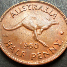 Moneda exotica HALF PENNY - AUSTRALIA, anul 1960 * cod 600