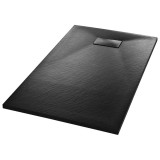 Cumpara ieftin Cadita de dus, negru, 120 x 70 cm, SMC