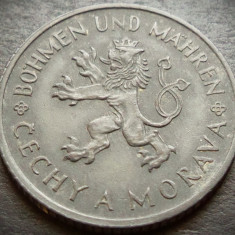 Moneda istorica 1 COROANA / KORUNA - BOHEMIA & MORAVIA, anul 1942 * cod 3217