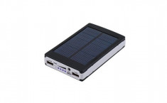 Baterie externa solara 20000 mah,Incarcator Solar 2USB foto