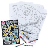Set postere de colorat si creioane - Pokemon A4 Poster Colouring Set | Blueprint Collections