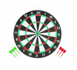 Set joc darts, placa dubla cu 6 sageti, diametru 36 cm, grosime 10 mm, multicolor