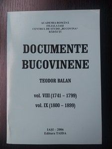 Documente bucovinene vol 8+9- Teodor Balan foto