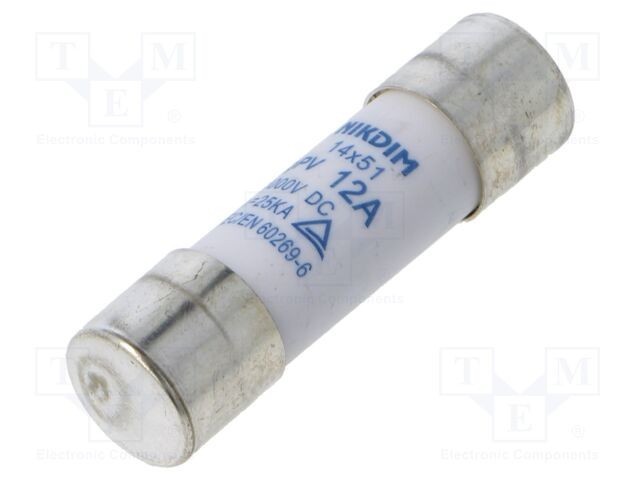 Siguranță cilindrică 12A 1kV DC 14x51mm NIKDIM LTD gPV