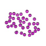 Decorațiuni nail art 2 mm - 90 buc strasuri rotunde &icirc;n sac, mov, INGINAILS