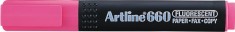 Textmarker Artline 660, Varf Tesit 1.0-4.0mm - Roz Fluorescent foto