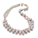 Cumpara ieftin Colier Glow din perle de cultură albe și labradorit