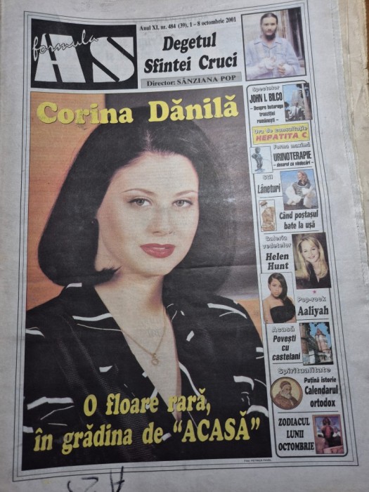 ziarul formula as 1 - 8 octombrie 2001 - corina danila , formatia taxi ,amici,antract