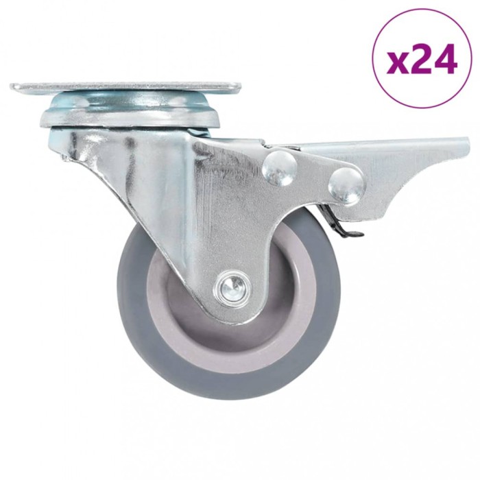 Gossi roti pivotante, 24 buc., 50 mm