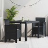 VidaXL Set de masă pentru grădină 3 pcs Antracit Ratan Polt 3378675