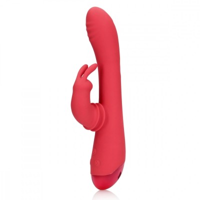 Vibrator Iepuras Swinging Rabbit, 20 Moduri Vibratii, Silicon, USB, Rosu, 22.5 cm foto